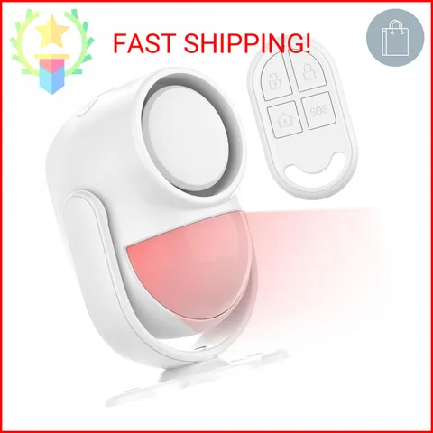 Luckydeer 125dB Loud Motion Sensor Alarm with 328ft Remote Control (40ft PIR Det