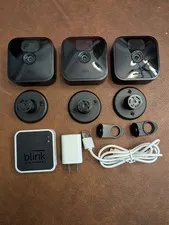 Blink Outdoor 3rd Gen Camera System (3) + Sync Module 2 – Tested – No Batteries