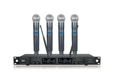 GTDaudio UHF Wireless Microphone System with 4 Metal Hand held mics