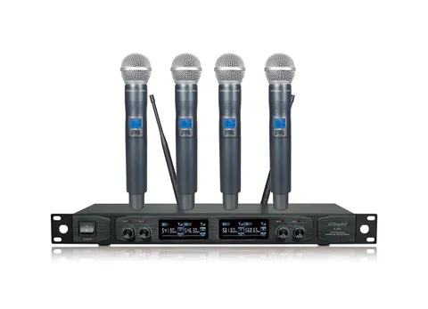 GTDaudio UHF Wireless Microphone System with 4 Metal Hand held mics