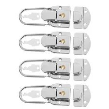 4 Pcs Wooden Box Clasp Metal Latch Hardware for Luggage Latches Buckle Lock