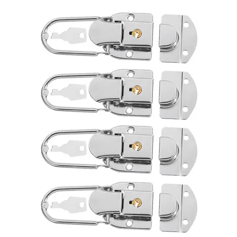 4 Pcs Wooden Box Clasp Metal Latch Hardware for Luggage Latches Buckle Lock