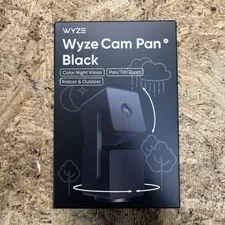 Wyze Cam Pan v3 Indoor/Outdoor IP65 1080P 360° Pan/Tilt/Zoom Wi-Fi - Black