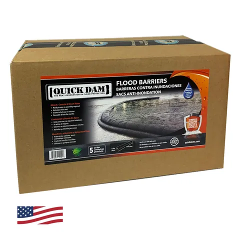 Quick Dam Water Activated 17Ft Flood Barriers Reusable Water Absorbers For