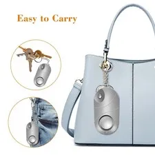 1 Pack Personal Alarm Self-Defense Security 130dB Safe For Women Silver DRCX