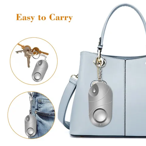 1 Pack Personal Alarm Self-Defense Security 130dB Safe For Women Silver DRCX
