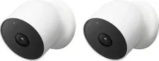 Google Nest Security Indoor Outdoor Cameras G3AL9 (Snow) 2-Pack with box