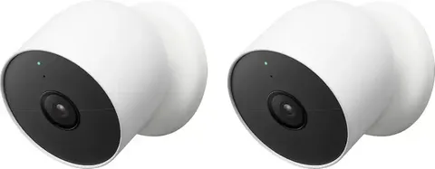 Google Nest Security Indoor Outdoor Cameras G3AL9 (Snow) 2-Pack with box