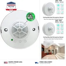 Sensky 360 Degree Ceiling Occupancy Sensor PIR Motion Sensor Switch with 3 de...