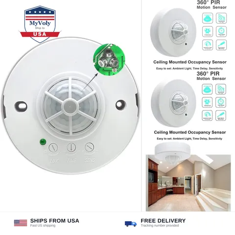 Sensky 360 Degree Ceiling Occupancy Sensor PIR Motion Sensor Switch with 3 de...