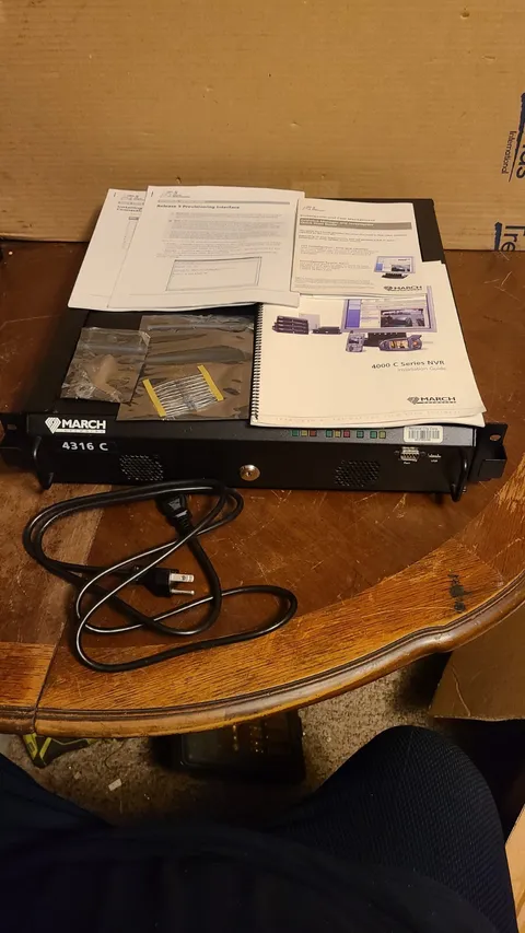 MARCH NETWORKS Video Recorder 4316C NVR Hybrid w keys & paperwork MIB