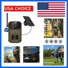 4G LTE Cellular Outdoor Security Camera,1080p for Home Security with Motion D...