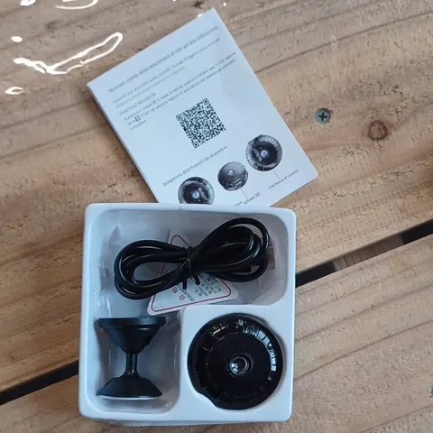 Wi-Fi IP Indoor Surveillance Camera Model A12 Black Battery/USB Power 1 Cam