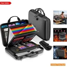 Hard-Shell Fireproof Organizer with Lock - Ultimate Safety for Valuables