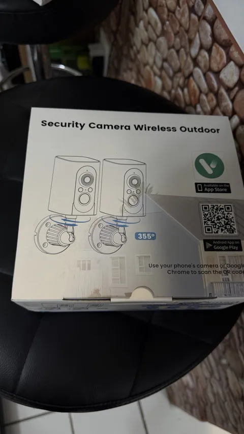 Wireless Outdoor IP Security Cameras 2-Pack 1080p 360° Rotating Wi-Fi White