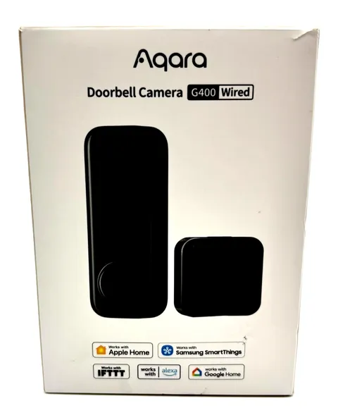 Aqara G400 Wired Doorbell Camera Weatherproof Local Storage Black
