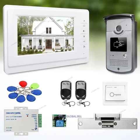 7" Video Security Door Phone with Intra-monitor Audio Intercom for Home Security