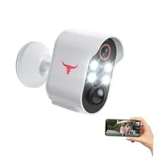 1080p Wireless Security Camera with AI Human Detection, Night 4 Spotlights