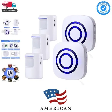Motion Sensor Alarm,Wireless Driveway Alarm Indoor Home Security Business Det...
