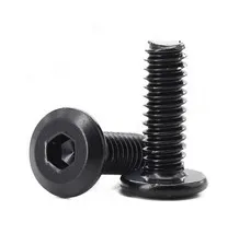 20Pcs 1/4"-20 X 3/4" Black Flat Head Allen Bolts 304 Stainless Steel for Furnitu