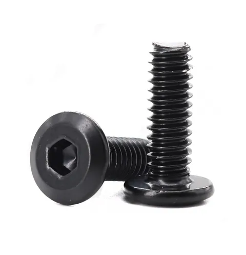 20Pcs 1/4"-20 X 3/4" Black Flat Head Allen Bolts 304 Stainless Steel for Furnitu