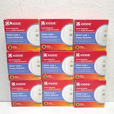 9 PACK - Kidde Smart Water Leak and Freeze Detector WiFi Alexa Google 60WLDR-W
