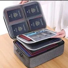 3-Layer Fireproof Documen Lock File Storage  Waterproof Safe Bag