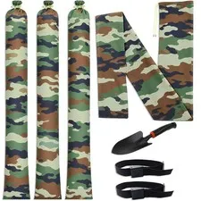 Long Camo Sand Bags for Floods Woodland Camouflage with Reflective Strips Ela...
