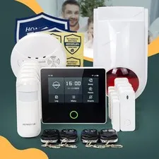 HOMSECUR Wireless WIFI 4G LCD SMS Autodial Home Security 4.3" Alarm System