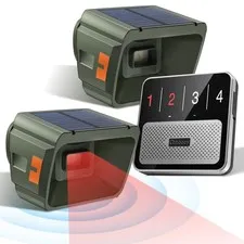 Upgraded Driveway Alarm, Radar + IR Dual Detection, 1/2 Mile Long Range Wirel...