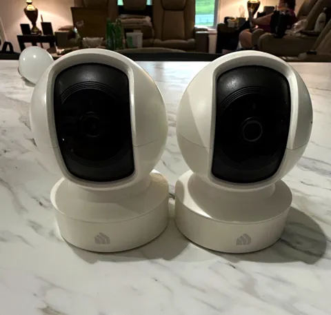 2-Pack Indoor Wireless Wi-Fi IP/Network Pan/Tilt Security Cameras, White Color