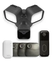 Blink Whole Home Security Camera System Bundle Outdoor 4, Doorbell, Flood Light