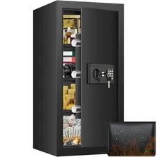 Large Safe, 7.0 Cuft Safe Box With Fireproof Waterproof Letter Bag, Antitheft...