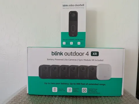 Blink Outdoor 4 Wireless XR Camera Security System & Blink Video Doorbell BUNDLE