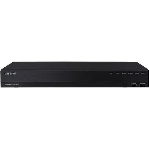 Hanwha ARN-1610S A Series 16-Channel PoE NVR, 80 Mbps, Black