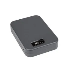 MAXSafes Extra Large 16-Gauge Steel Portable Lock Box Safe Black TSA Compliant
