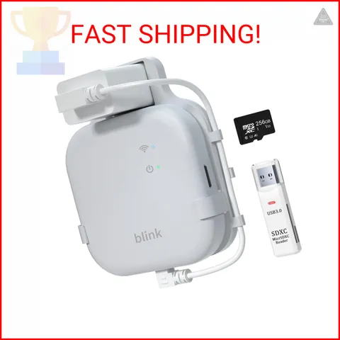 256GB Micro SD Card & Outlet Wall Mount for Blink Sync Module XR with Short Cabl