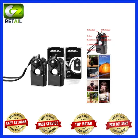 Compact Motion Detector Alarm - 120DB Siren & Emergency SOS Light for Women
