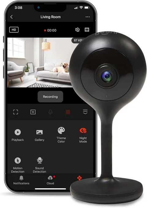 Look 1080P Indoor Security Camera – 1-Pack Full HD Wifi Indoor Camera with 2-Way