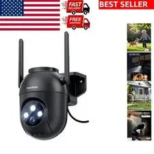 360° 3MP WiFi Outdoor Security Camera with Night Vision & Auto-Tracking