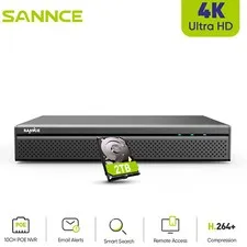 SANNCE 8CH NVR 4K PoE AI Motion Network Video Recorder for Security System 2TB