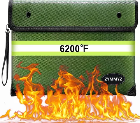 Fireproof Bag for Documents 6200°F Heat Insulated,Non-Itchy Fire Proof Money Pou
