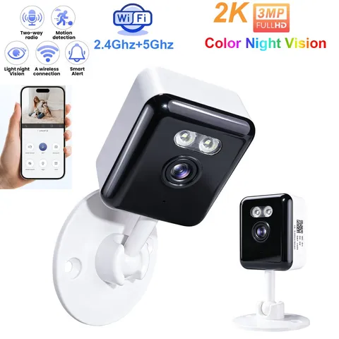 3MP Security WiFi Camera Home Baby/Pet Monitor Surveillance Home 2K Cam 5G+2.4G