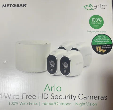 Netgear Arlo 4 wire-free HD Security Cameras VMS3430-100NAS New In Box Free Ship