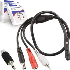 USA Sales Group CCTV Microphone Outdoor for Security Camera IP: Audio 2 Pack