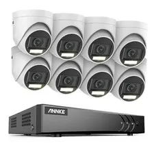ANNKE 5MP Security Camera System Color Night 8CH DVR H.265+ Human Detection IP67