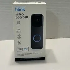 Blink Smart Wi-Fi Video Doorbell Wired/Battery with 2 Way Audio Alexa Black