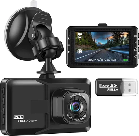 Camara Para Coche Automóvil 1080p HD con LCD - Grabadora de Video para Vehículos