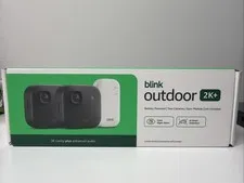 Blink Outdoor 2K+ Wireless Security Camera 2K 2-Pack w/Sync New