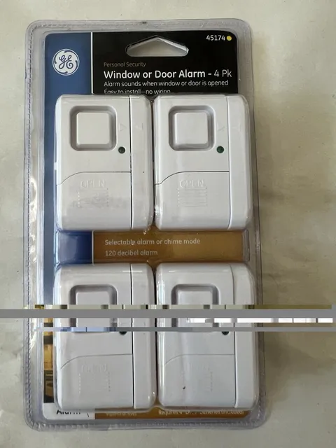 GE Security Battery Operated Magnetic Window Or Door Alarms 4-Pack 45174 - NEW